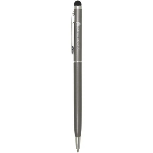 Ore aluminium ballpoint pen with stylus (blue ink) Titanium