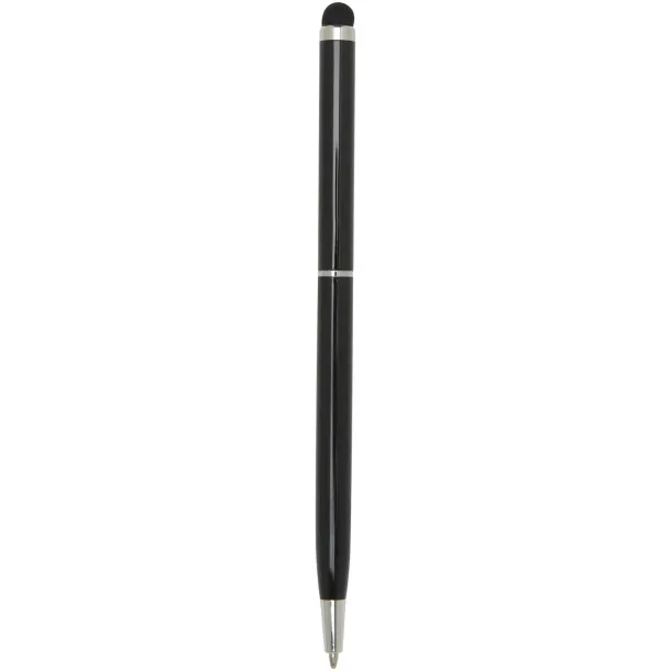 Ore aluminium ballpoint pen with stylus (blue ink) Crna
