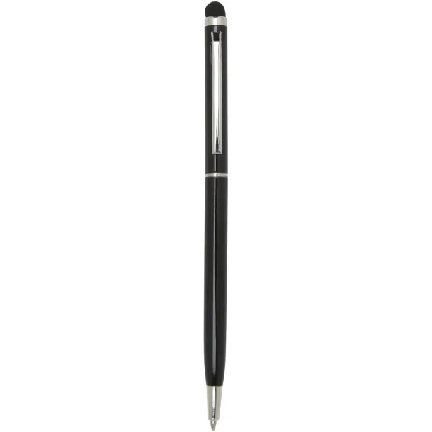 Ore aluminium ballpoint pen with stylus (blue ink) Crna