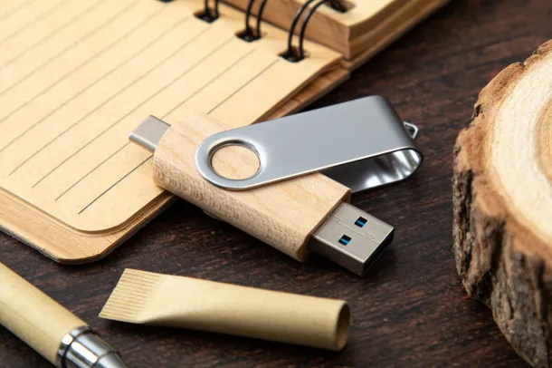 BooSpin OTG USB flash drive Natural