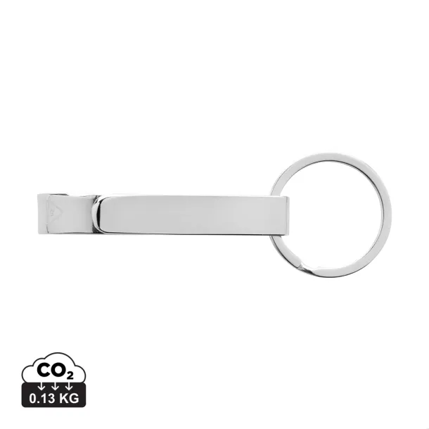 RCS recycled zinc alloy bottle opener keychain - XD Collection Silver 