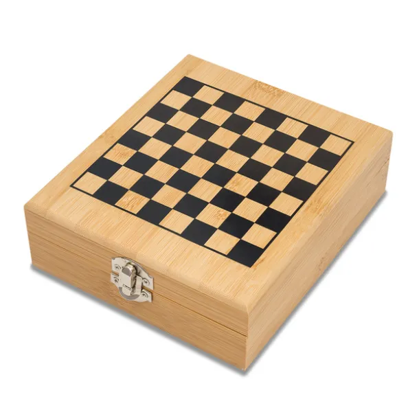 ABRUZZO chess and wine set Beige