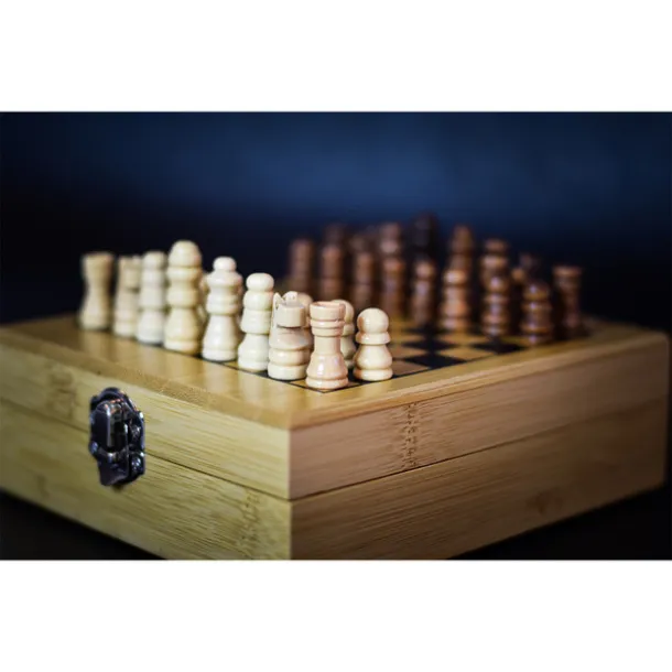 ABRUZZO chess and wine set Beige