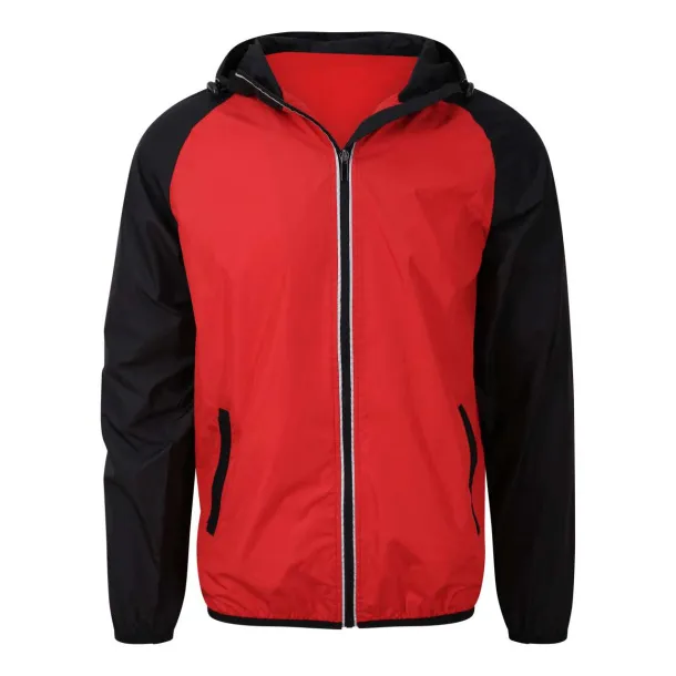 COOL CONTRAST WINDSHIELD JACKET - Just Cool Red Jet Black