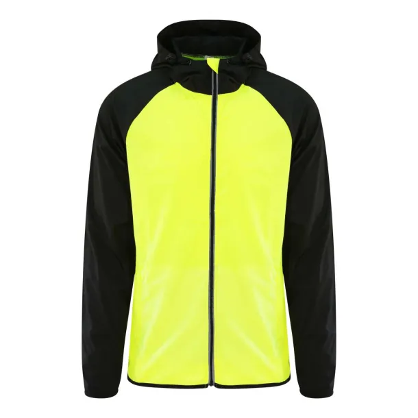 COOL CONTRAST WINDSHIELD JACKET - Just Cool Electric Yellow Jet Black