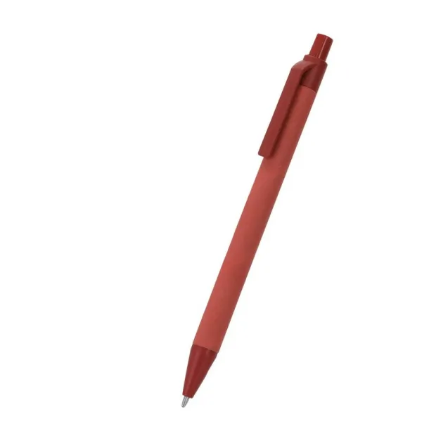  Recycled cardboard and wheat straw ball pen Crvena