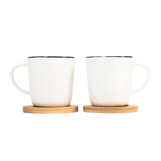 KERALA set of 2 ceramic mugs White
