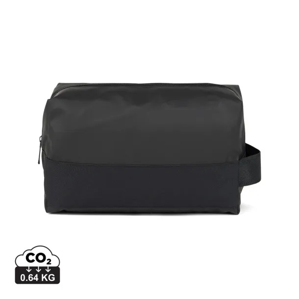 VINGA Livorno GRS recycled polyester toiletry bag - Vinga Black 