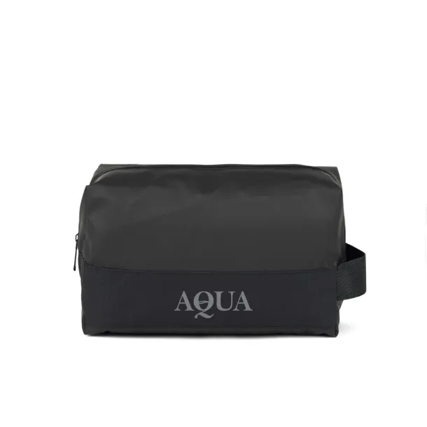 VINGA Livorno GRS recycled polyester toiletry bag - Vinga Black 