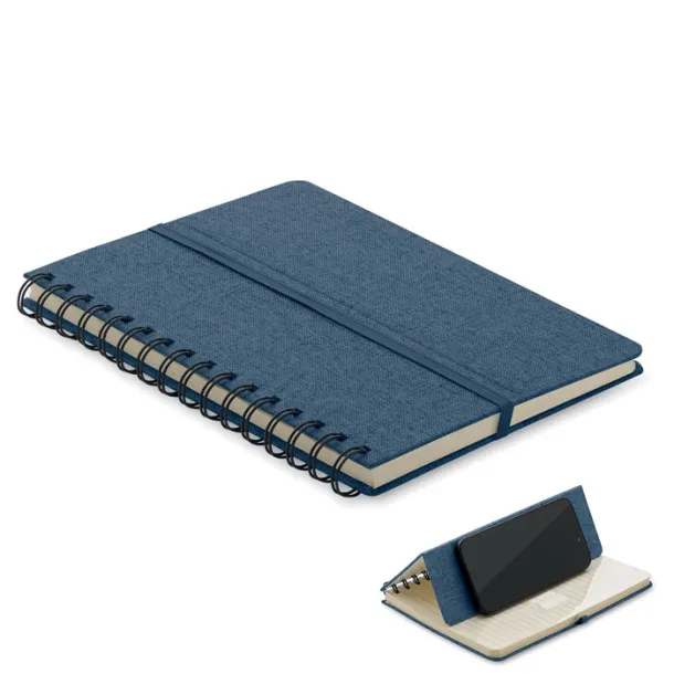 STRATA A5 notebook with phone holder Blue