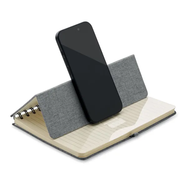 STRATA A5 notebook with phone holder Grey