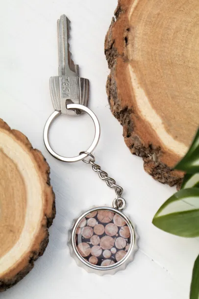 Bubly bottle opener keyring Silver