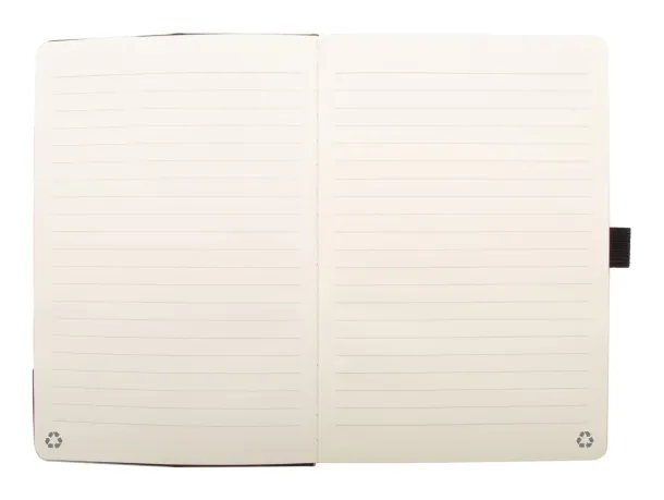 Chatom RPET notes s bežičnim punjačem, A5 Crna