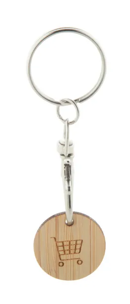 Boomarket trolley coin keyring Natural