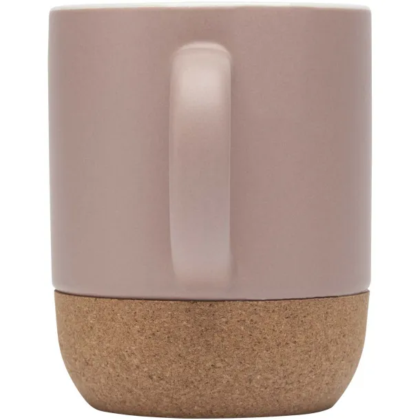 Billie 300 ml ceramic mug with cork details and matt finish Dusty Pink