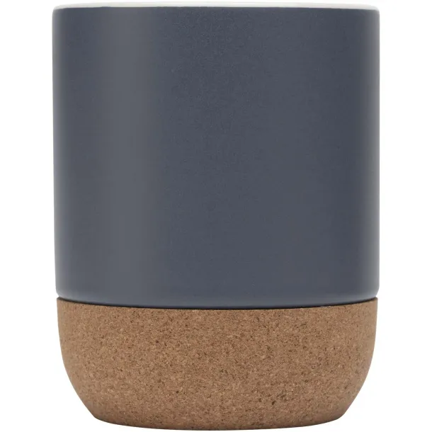 Billie 300 ml ceramic mug with cork details and matt finish Ice blue