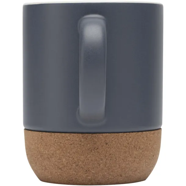 Billie 300 ml ceramic mug with cork details and matt finish Ice blue