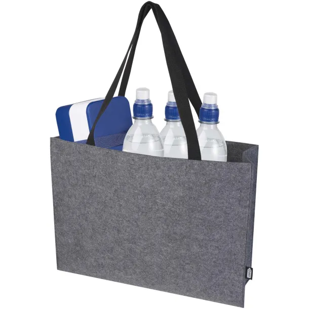 Felta GRS recycled felt gusset tote bag 20L Grey
