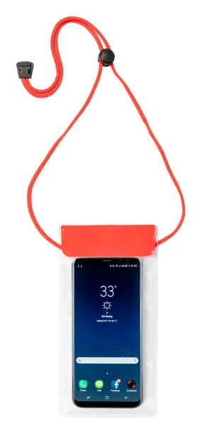 Splash waterproof mobile case Red Transparent