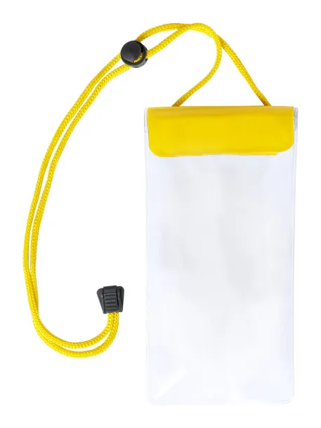 Splash waterproof mobile case Yellow Transparent