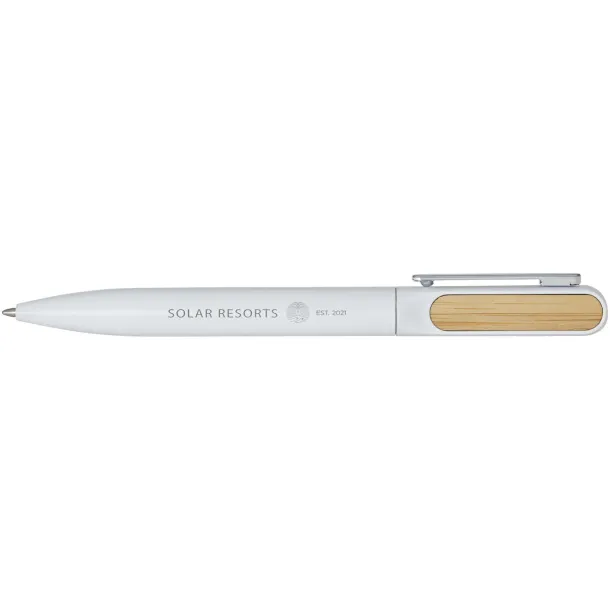 Blanca recycled aluminium ballpoint pen (black ink) White