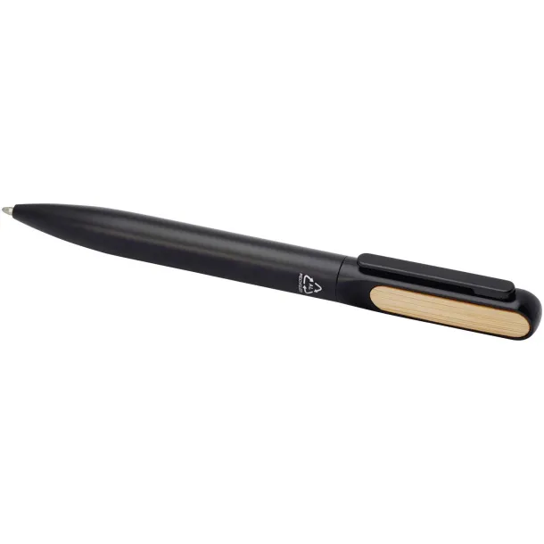 Blanca recycled aluminium ballpoint pen (black ink) Solid black