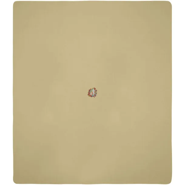 Huggy karirana flis deka s torbom za nošenje, 220x250 cm - 200 g/m² Bež