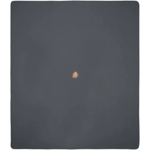 Huggy karirana flis deka s torbom za nošenje, 220x250 cm - 200 g/m² Siva