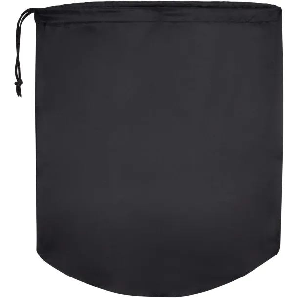 Huggy karirana flis deka s torbom za nošenje, 220x250 cm Crna