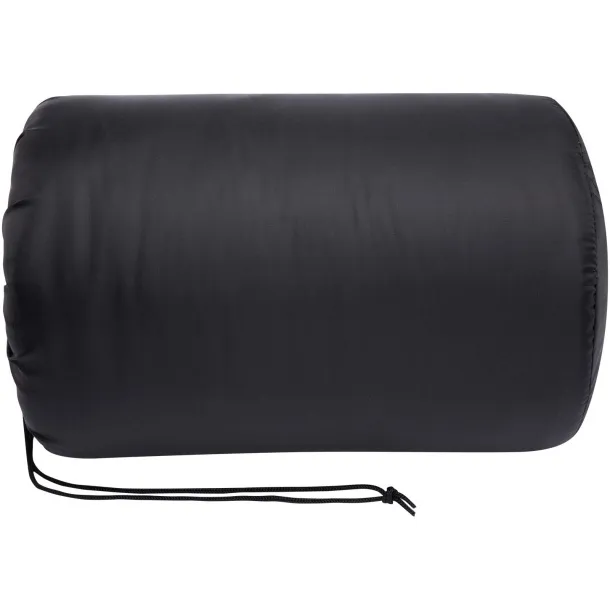 Huggy karirana flis deka s torbom za nošenje, 220x250 cm - 200 g/m² Crna