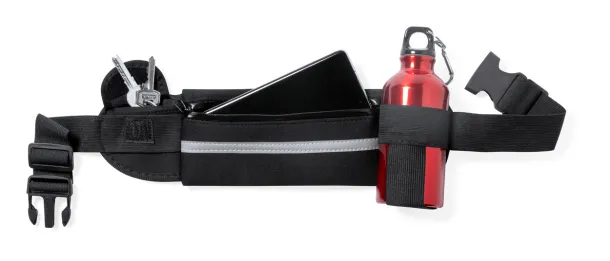 Warathon reflective waist bag Black