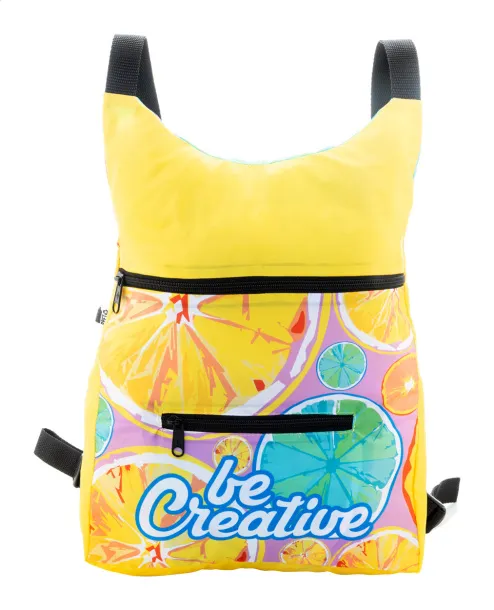 SuboBag Folback custom foldable RPET backpack Black White