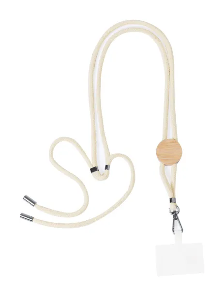 Cohol Neck mobile holder lanyard, circle Natural