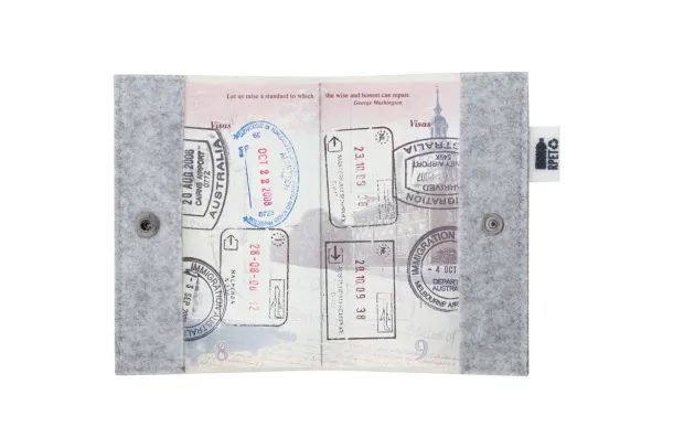 CreaFelt Pass personalizirani etui za putovnicu Bijela Siva