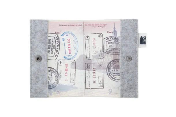 CreaFelt Pass personalizirani etui za putovnicu Bijela Siva