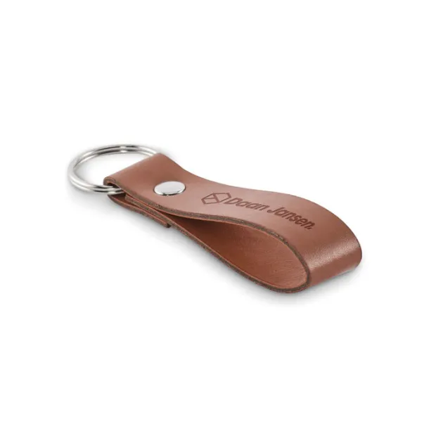 STROKEY PU loop key ring Brown