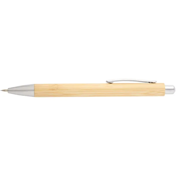 Oblys bamboo ballpoint pen and mechanical pencil set (black ink) Natural