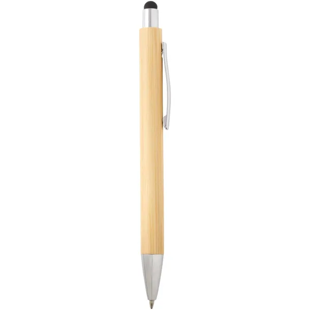 Oblys bamboo ballpoint pen and mechanical pencil set (black ink) Natural