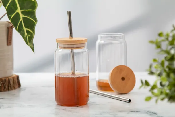 Frappu mason jar cup Transparent Natural