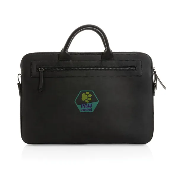  Swiss Peak GRS recycled PU 14" laptop bag - Swiss Peak Black 