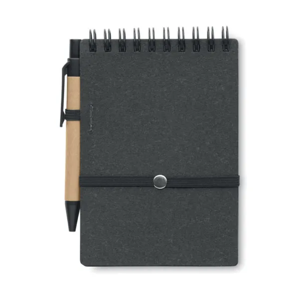 NOTIE Recycled notebook with ball pen stone grey