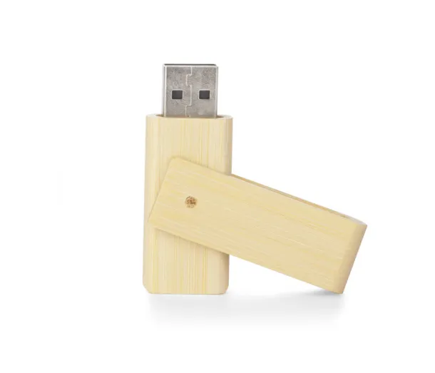 TWISTER USB memorija od bambusa - 16 GB Smeđa