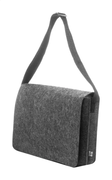 Refelt Courier RPET felt messenger bag Dark grey