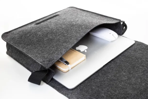 Refelt Courier RPET felt messenger bag Dark grey