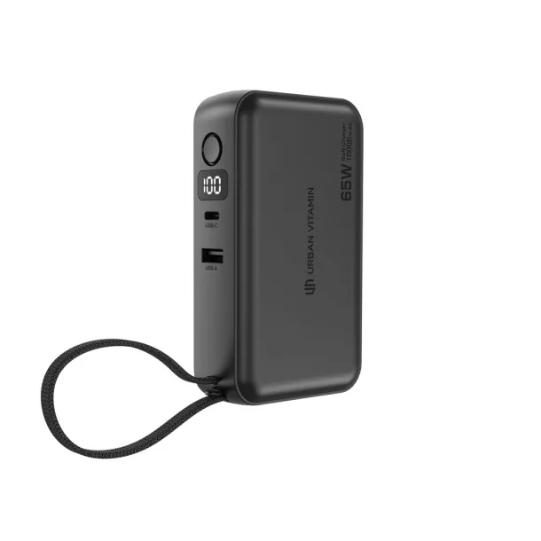 Urban Vitamin Eureka hybrid GANcharger 10000mah powerbank65W - Urban Vitamin Black 