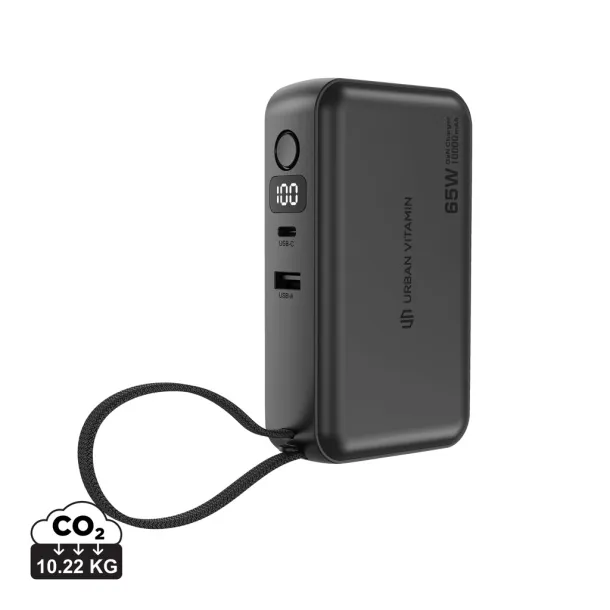 Urban Vitamin Eureka hybrid GANcharger 10000mah powerbank65W - Urban Vitamin Black 