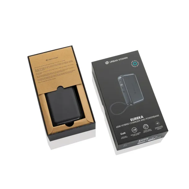 Urban Vitamin Eureka hybrid GANcharger 10000mah powerbank65W - Urban Vitamin Black 