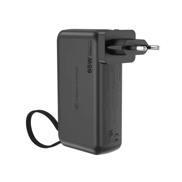 Urban Vitamin Eureka hybrid GANcharger 10000mah powerbank65W - Urban Vitamin Black 