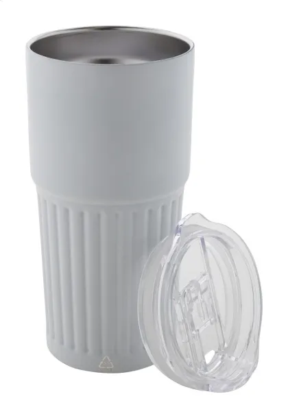 Streaky Tall thermo cup White