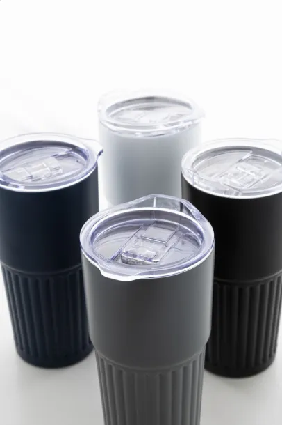 Streaky Tall thermo cup Black